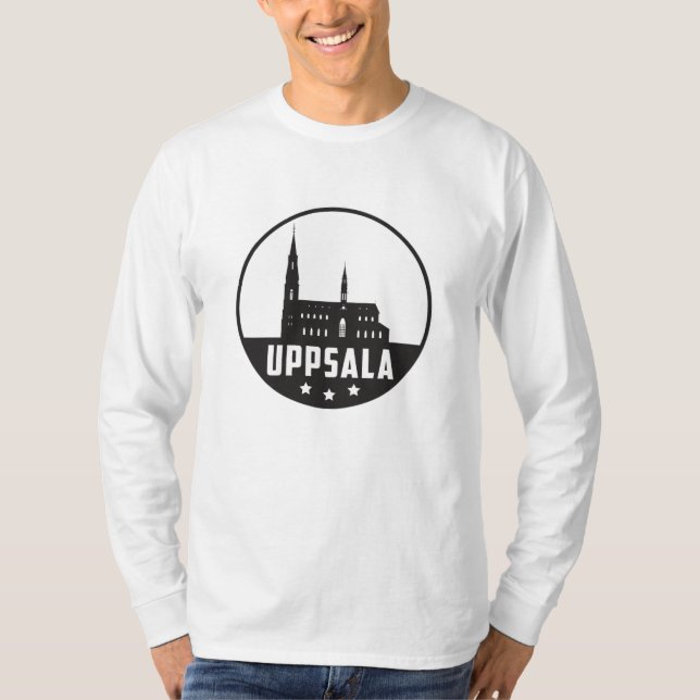 Camiseta Uppsala Suecia City Skyline Cityscape Funny Gift (Anverso)