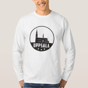 Camiseta Uppsala Suecia City Skyline Cityscape Gracioso reg