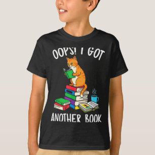 Camiseta Ups tengo otro libro lector de gato divertido 