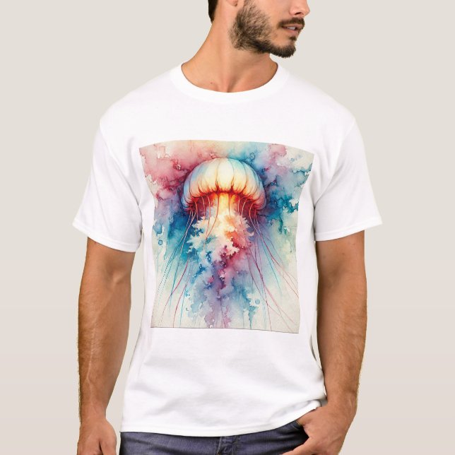 Camiseta Upside Down Jellyfish 050824AREF123 - Watercolor (Anverso)