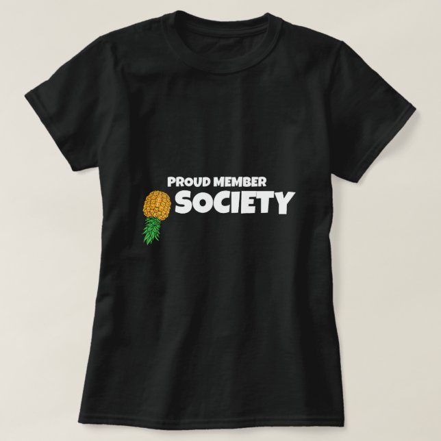 Camiseta Upside Down Pineapple Orgulloso Miembro Swinger So (Diseño del anverso)
