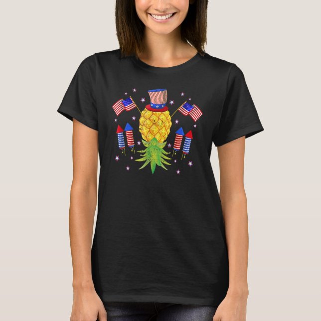 Camiseta Upside Down Pineapple Swinger Power 4 De Julio En  (Anverso)