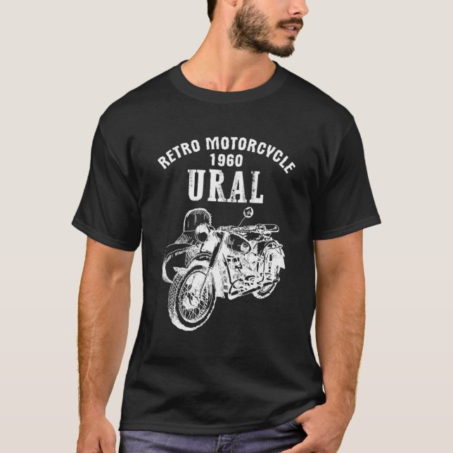 Camiseta Ural para motocicletas Retro - Sidecar Vi (Anverso)