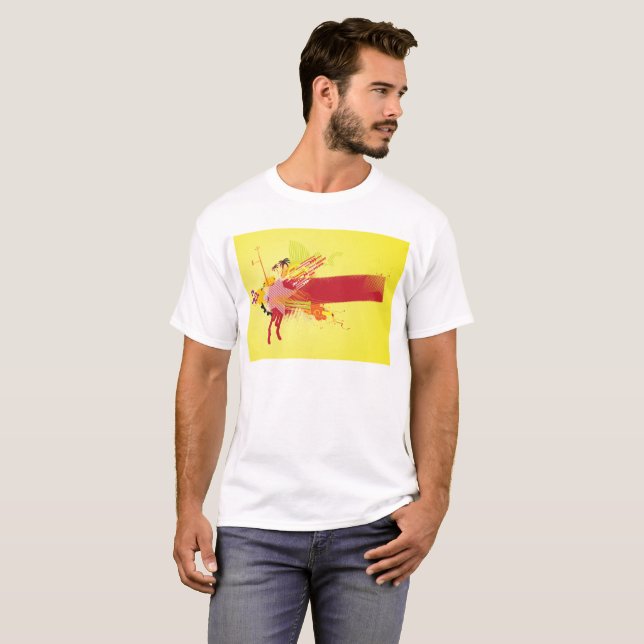 Camiseta Urban Banner Red Yellow T-Shirt (Anverso completo)