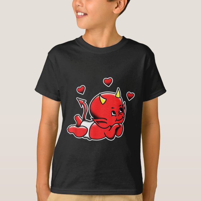 Camiseta Urban Empyre Kewe Baby Cud Devil Demon Love , Smal (Anverso)