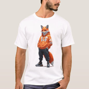 Camiseta Urban Fox Vibes - Diseño Futurista de Calzado
