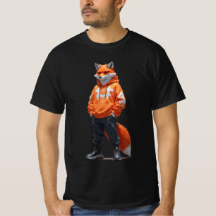Camiseta Urban Fox Vibes - Diseño Futurista de Calzado
