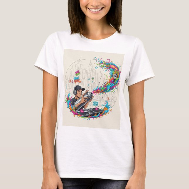 Camiseta Urban Graffiti DJ Soundwave (Anverso)