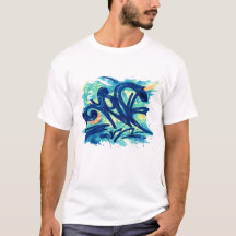 Urban Graffiti Splash – Arte Callejero Azul y Turq