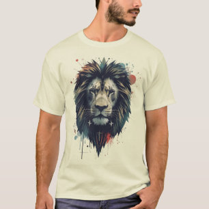 Camiseta Urban King – Emblema de León con Graffiti