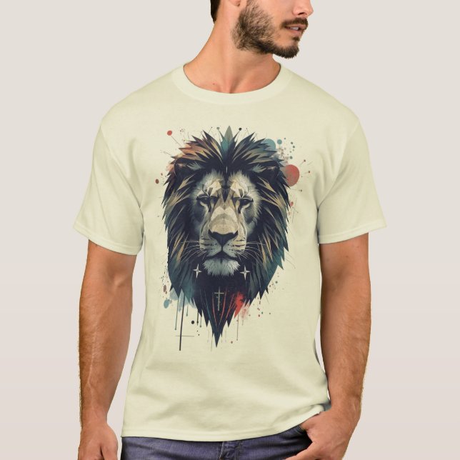 Camiseta Urban King – Emblema de León con Graffiti (Anverso)