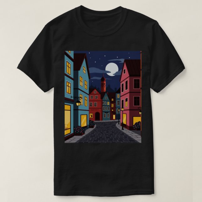 Camiseta Urban landscape at night (Diseño del anverso)