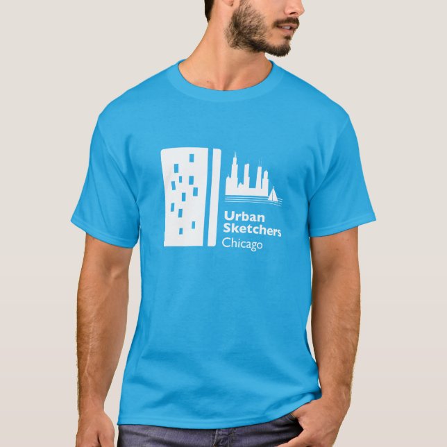 Camiseta Urban Sketchers Chicago Official Tee Shirt (Anverso)