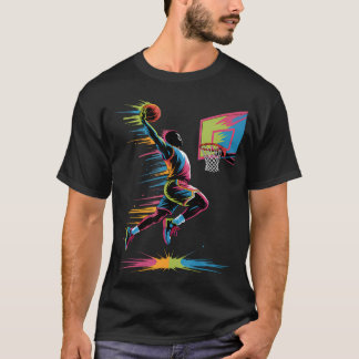 Camiseta Urban Slam Dunk Art  Abstract Drip Basketball Grap
