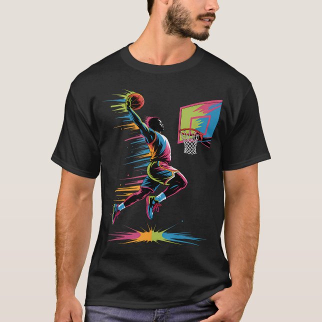 Camiseta Urban Slam Dunk Art  Abstract Drip Basketball Grap (Anverso)