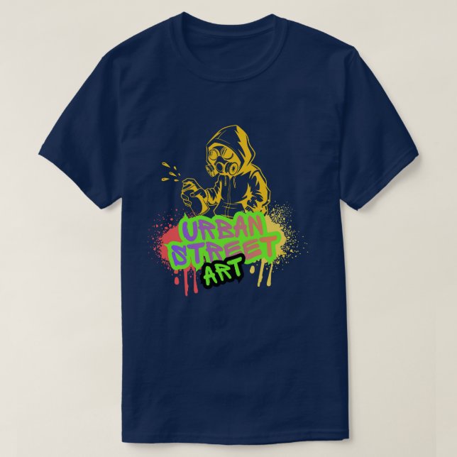 Camiseta Urban Street Art Neon Splash (Diseño del anverso)