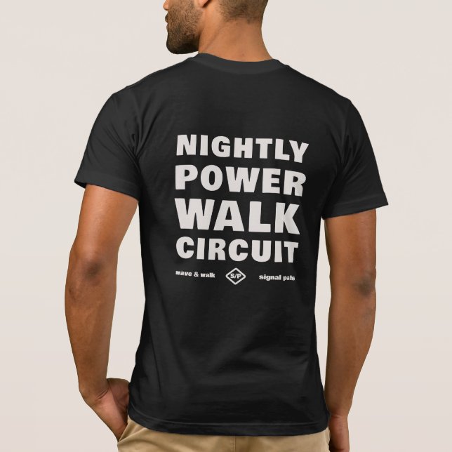 Camiseta urbana de circuito de caminata nocturna c (Reverso)
