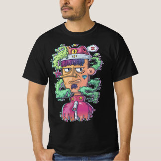 Camiseta urbana de hombre de streetwear de dibujos
