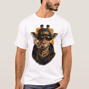 Camiseta urbana de jirafa King – Des animal urbano