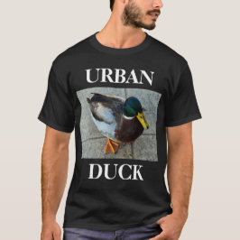 Camiseta urbana del negro del pato