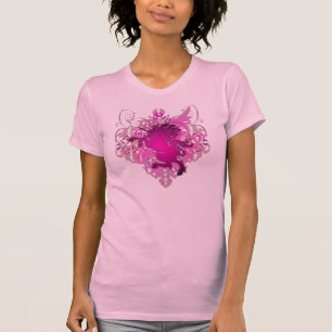 Camiseta urbana del unicornio del rosa de la