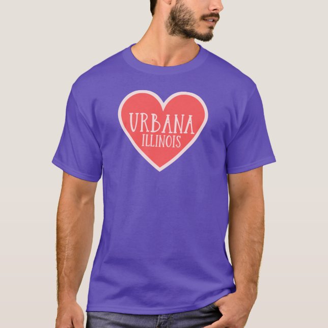 Camiseta Urbana Illinois Cute Heart (Anverso)