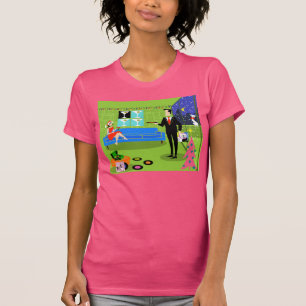 Camiseta urbana retra de los pares del navidad