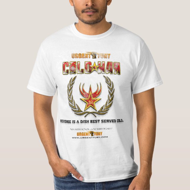 Camiseta urgente del valor de la guerra fría de la (Anverso)