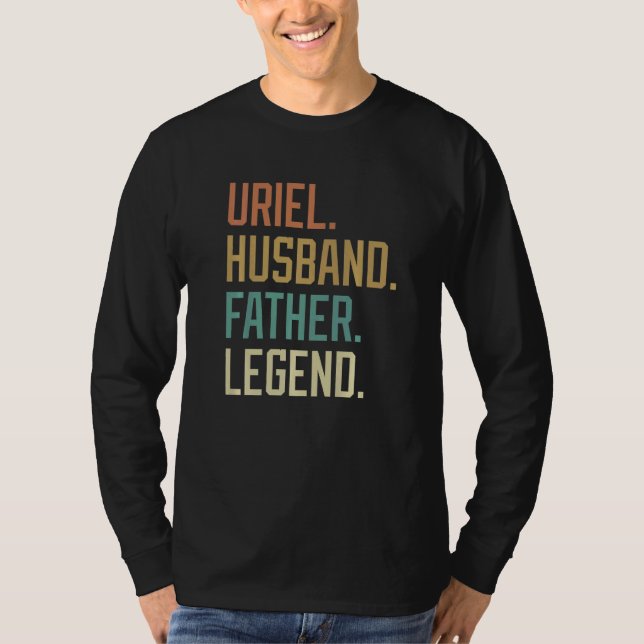 Camiseta Uriel Husband Father Legend Father's Day Retro (Anverso)
