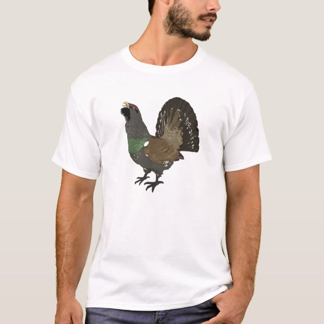 Camiseta Urogallo occidental (pájaro) (Anverso)