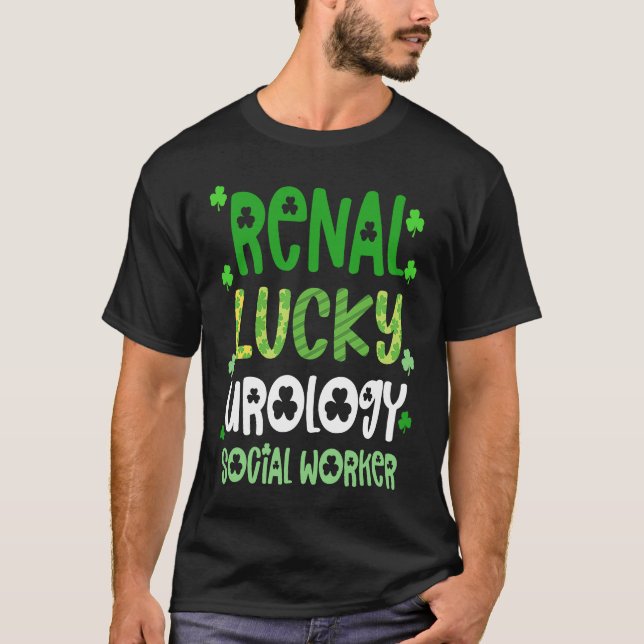 Camiseta Urology Social Workern St Patricks Day  Renal Luck (Anverso)