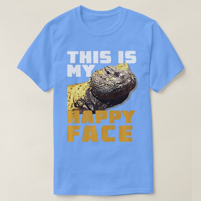 Camiseta Uromastyx Esta Es Mi Cara Feliz, Funny Mascota Dab (Diseño del anverso)