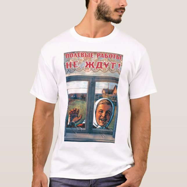 Camiseta URSS, ruso, soviet, propaganda (Anverso)