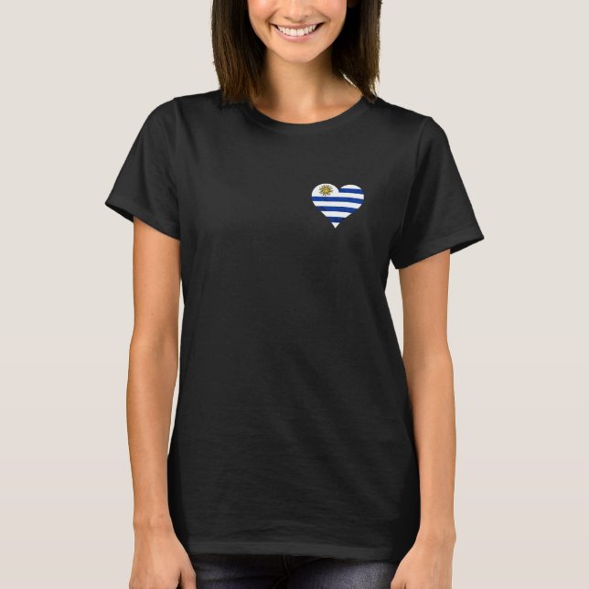 Camiseta Uruguay Corazón Sol Uruguay Orgullo Uruguayo Bande (Anverso)