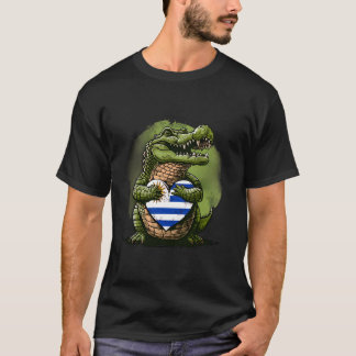 Camiseta Uruguay Flag Crocodile Heart Uruguayan Pride Urugu