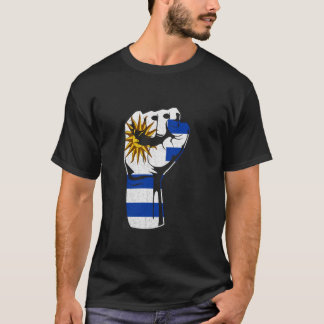 Camiseta Uruguay Flag Handfist Uruguayan Pride Uruguayan Ro