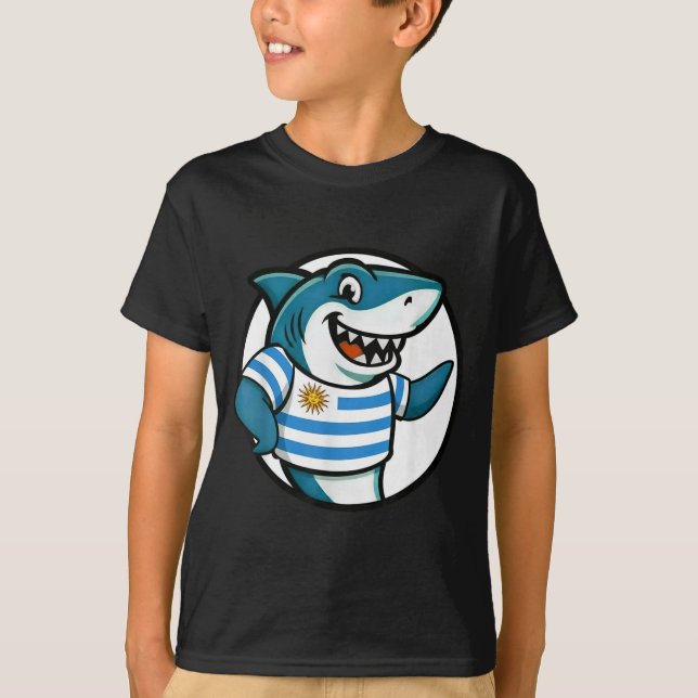 Camiseta Uruguay Flag Shark Funny Uruguayan  (Anverso)
