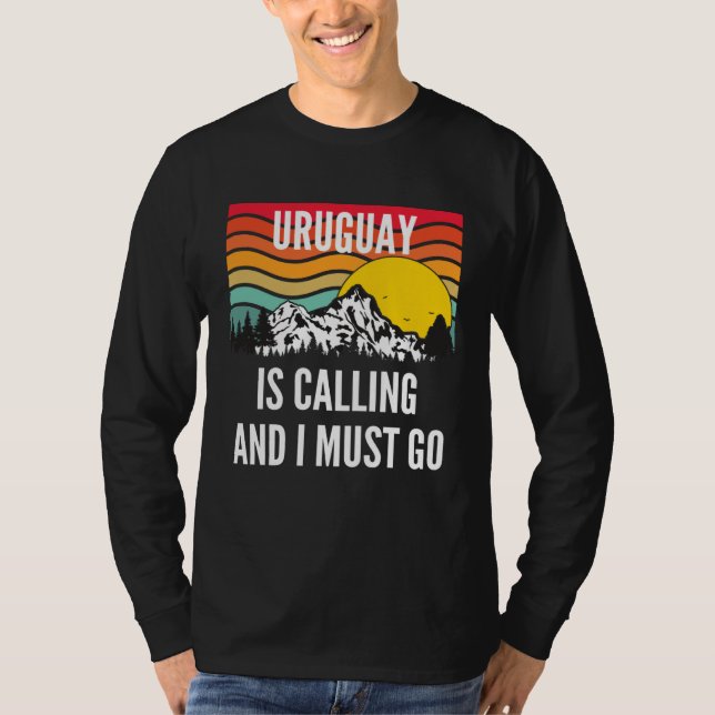 Camiseta Uruguay Is Calling And I Must Go Wavy Sunset (Anverso)