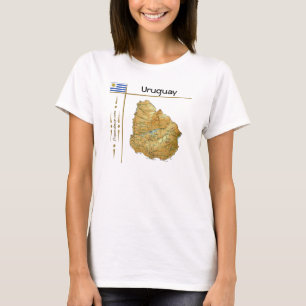 Camiseta Uruguay Mapa + Bandera + Título