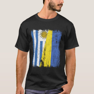 Camiseta Uruguay Ucrania Media Bandera Uruguayo Ucraniano H