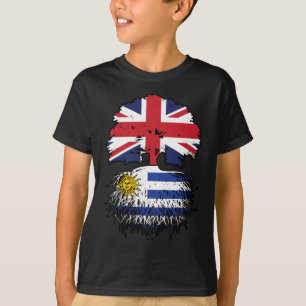 Camiseta Uruguay Uruguayo británico de bandera rota árbol b