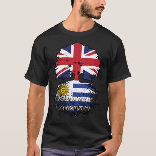 Camiseta Uruguay Uruguayo británico de bandera rota árbol b