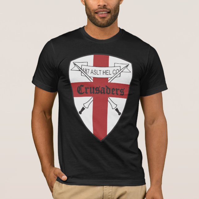 Camiseta US 187th Assault Helicopter Co Crusaders (Anverso)