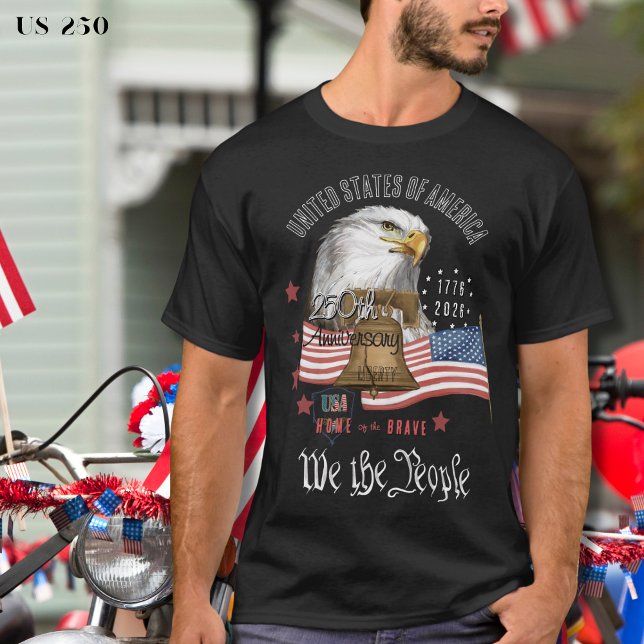 Camiseta US 250 "Nosotros el Pueblo" Águila del 250.º Anive (US 250 We the People 250th Anniversary Eagle T-Shirt)