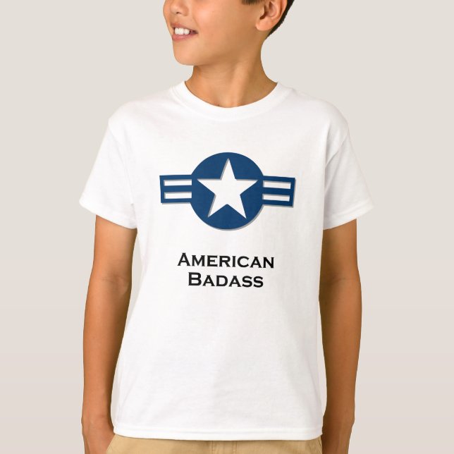 Camiseta US American Badass blue (Anverso)