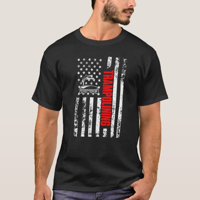 Camiseta US American Flag Gymnastics Sports Patriotic Tramp (Anverso)