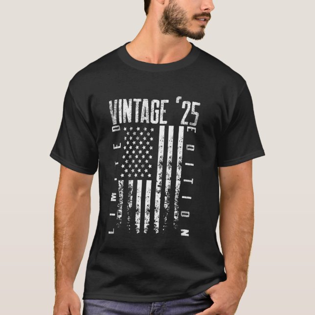 Camiseta US American Flag Limited Edition - Vintage 2025 (Anverso)