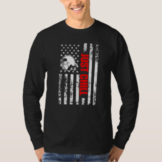 Camiseta US American Flag Pajamas Patriotic Just Chill Prem