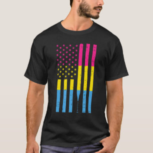 Camiseta Us American Flag Pansexual Baseball Pan Pride Lgbt