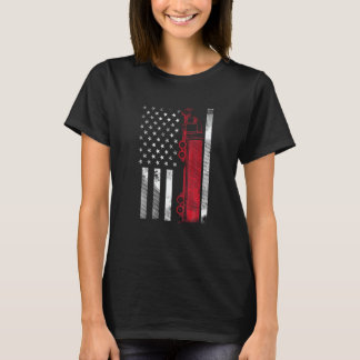 Camiseta US American Flag Semi Truck Driver 18 Wheeler Truc